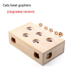 Supplies Catnip Solid Wood Whac-a-mole Toy for Cat.