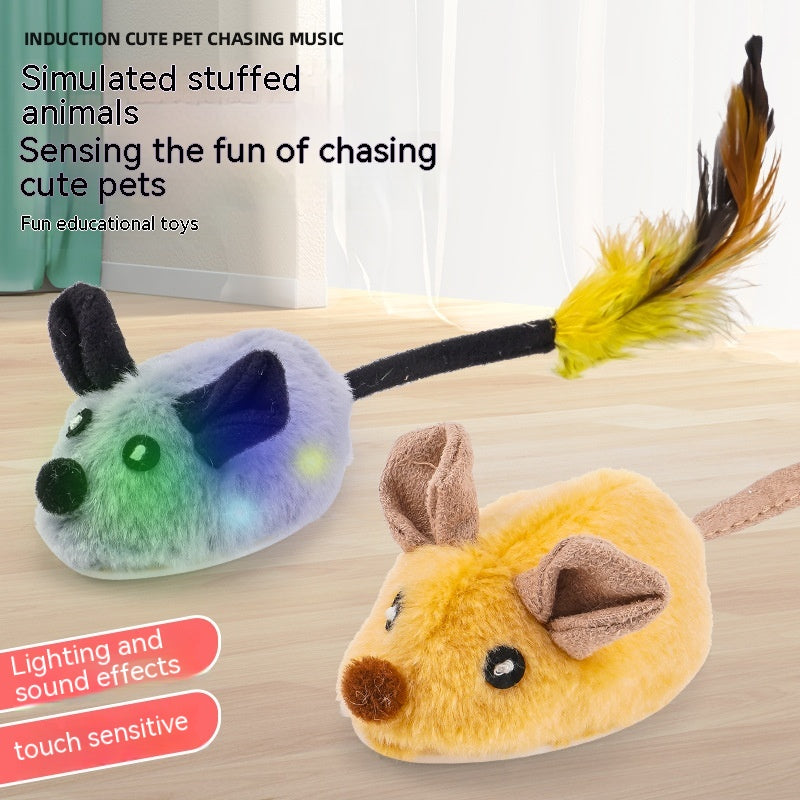 cat toy relieving boredom simulation sound plush smart mouse