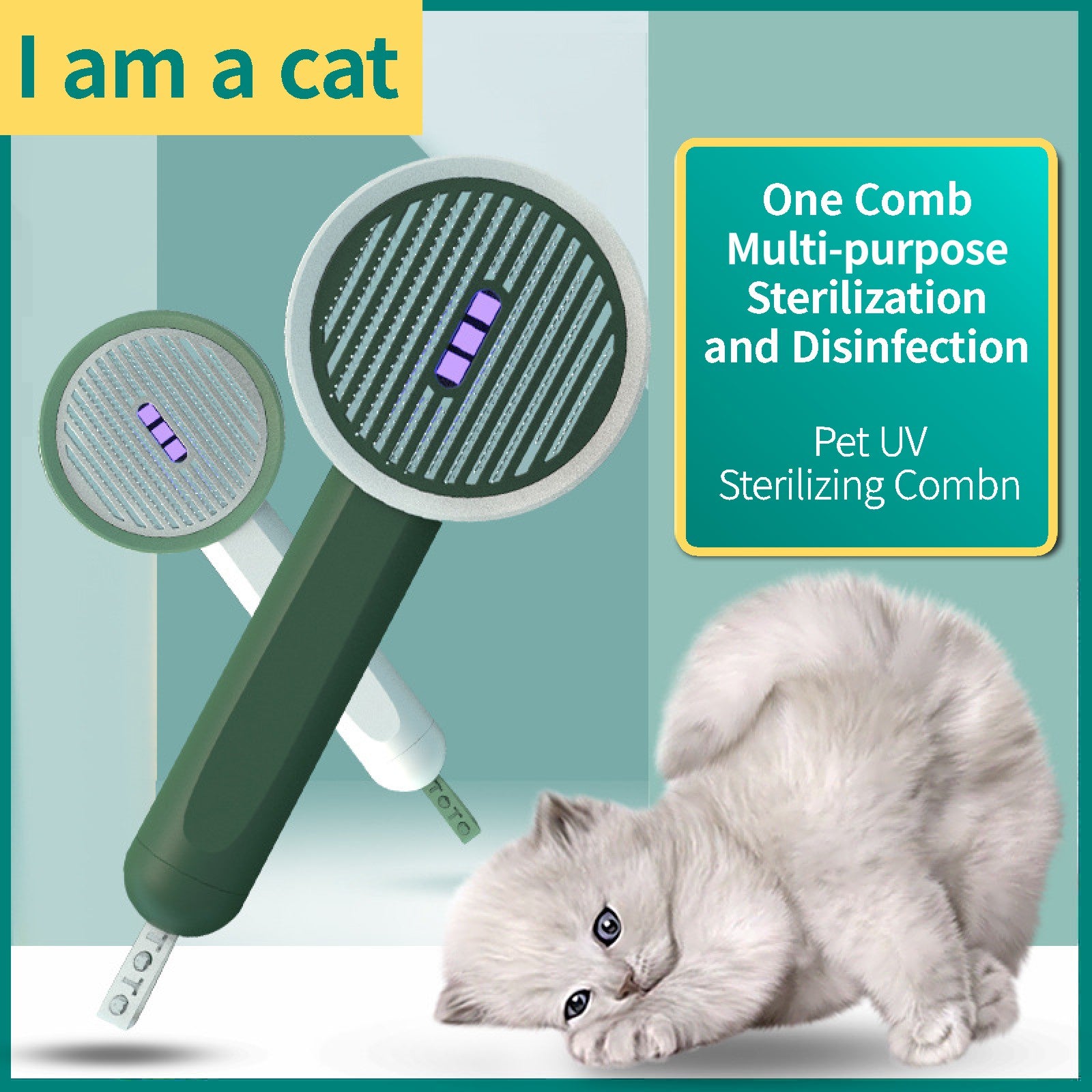 Pet Germicidal Sterilizing Comb Usb Rechargeable Cat Dog