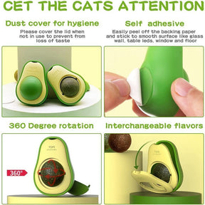 Cute Avocado Catnip Toys Cat Teeth Cleaning Toy Cat Supplies