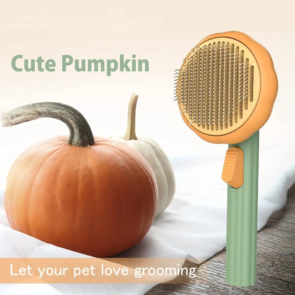 Pumpkin Self Cleaning Slicker Comb For Dog Cat Puppy Rabbit