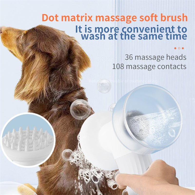 Electric Pet Grooming Massage Brush Pet Bath Scrubber Comb