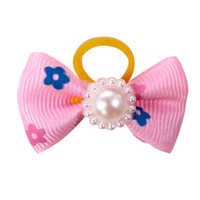 Pets Supplies Bow Rubber Band Scrunchie Head Flower