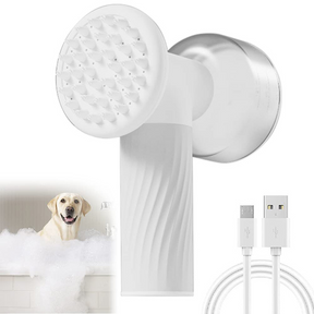 Electric Pet Grooming Massage Brush Pet Bath Scrubber Comb