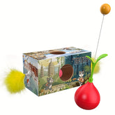 Cat Toy Set: Stick, Tumbler, Turnip Shape with Hole Cutter.