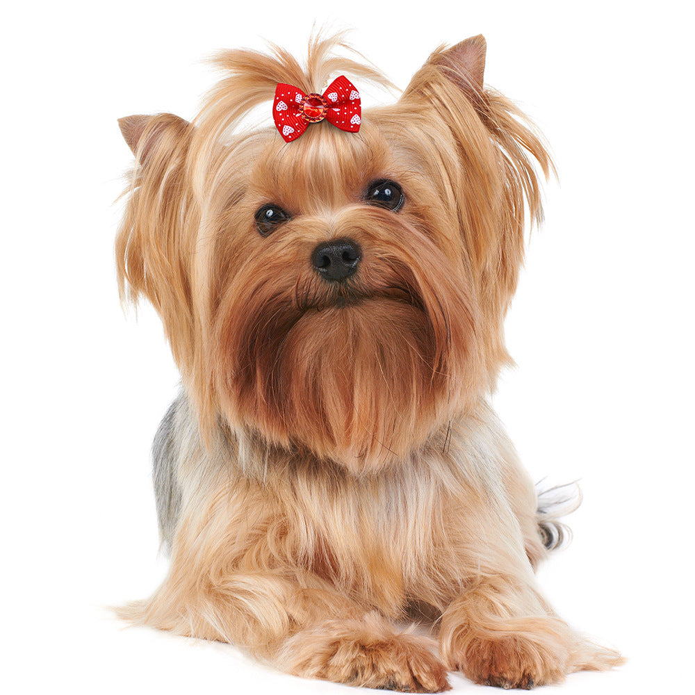 Pets Supplies Bow Rubber Band Scrunchie Head Flower