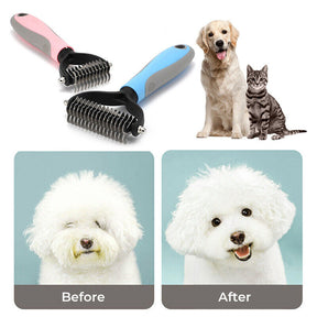 Grooming Brush For Pet Dog Cat Deshedding Tool Rake Comb