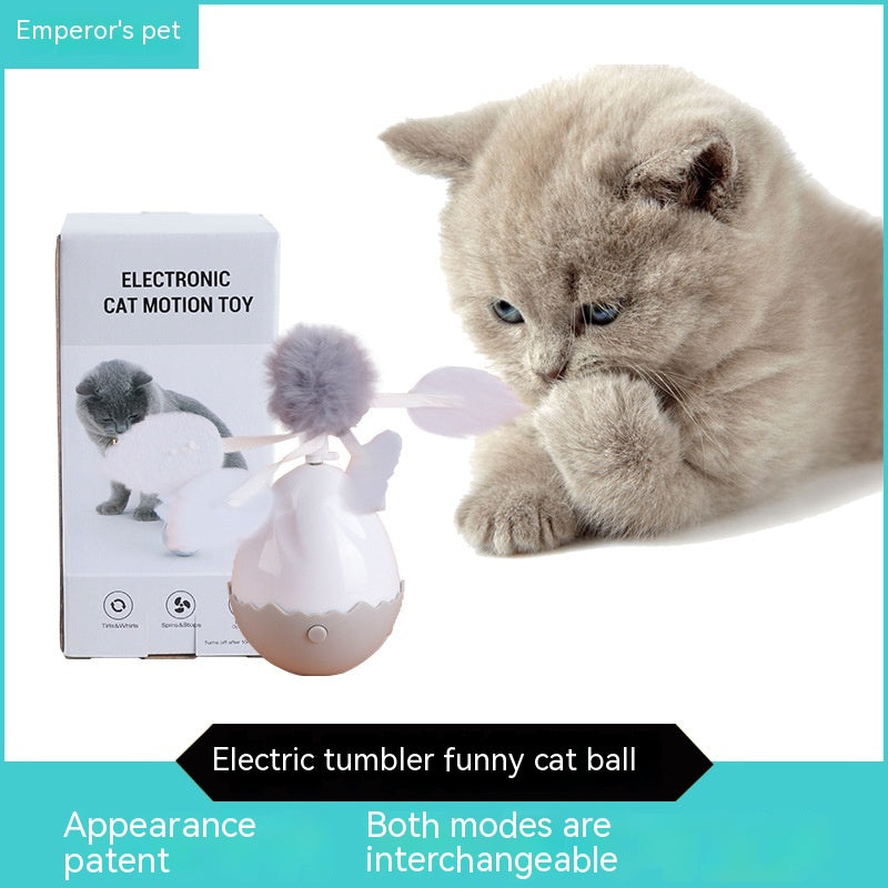 Electric Cat Teasing Ball, Cute Pet Electric Tumbler Ball 